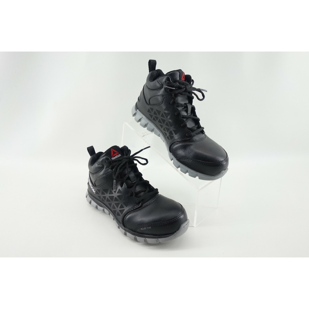 Reebok Sublite Cushion Rb142 Black Alloy Toe Work & Safety‎ Boots Women's SZ 6 W